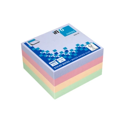 Afbeelding van Info Notes In 5654 79 75X75Mm Assorti Harmony Blok A 400 Vel