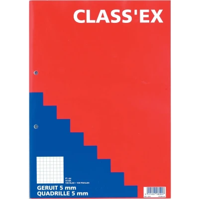 Afbeelding van Class&#039;ex Cursusblok, Geruit 5 Mm, Blok Van 100 Vel Cursusblok