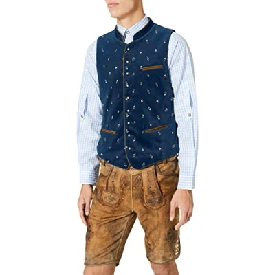 Afbeelding van Stockerpoint Heren klederdrachtvest Calzado, blauw (rookblauw)., 48
