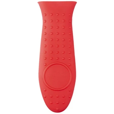 Afbeelding van Amazon Basics Handvatbeschermer, rechthoekig, voor kookpot /panhandvatten, siliconen, 14 x 4,8 2 cm, rood