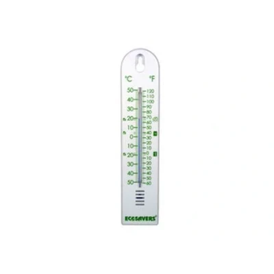 Afbeelding van EcoSavers Thermometer Binnen en Buiten met advieswaarden voor vriezer , koelkast woonkamer hoge kwaliteit Kunststof Wit Groen