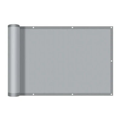 Afbeelding van SUNNY GUARD Balkonscherm, inkijkbescherming, 100 x 500 cm, balkonafdekking, PES UV bescherming, weerbestendig, met kabelbinders, Grijs