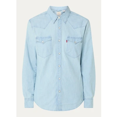 Afbeelding van Levi&#039;s Barstow Western Standard Overhemd, Heren, Maat: XL, Burnett light chambray