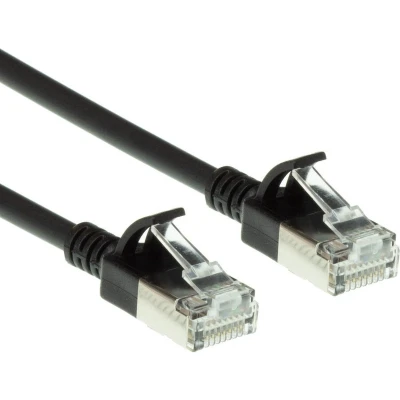 Afbeelding van ACT DC7907 LSZH U/FTP CAT6A Datacenter Slimline Patchkabel Snagless RJ45 Connectoren Zwart 7 meter