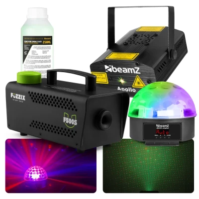 Afbeelding van BeamZ feestverlichting pakket met LED lichteffect, laser en