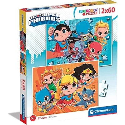 Afbeelding van Clementoni Puzzel DC Super Friends 2x60 Stukjes