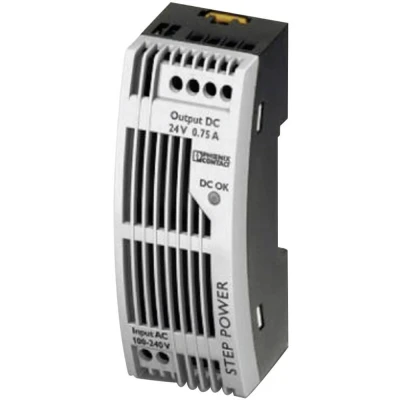 Afbeelding van Phoenix Contact STEP PS/1AC/12DC/1.5/FL DIN rail netvoeding 12 V/DC 1.65 A 18 W Aantal uitgangen: 1 x Inhoud: stuk(s)