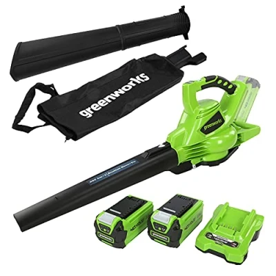 Afbeelding van Greenworks Accu Bladblazer/ zuiger 40 Volt Met 2x 2.0 Ah En Lader