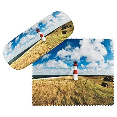 Afbeelding van VON LILIENFELD Brillenetui Vuurtoren Sylt Brillenkoker Stabiele Reinigingsdoek Glasses Case Box