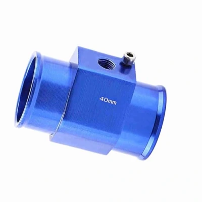 Afbeelding van Universal Water Temp Joint Pipe Temperature Sensor Gauge Radiator Hose Adapter, Blue 26mm Aluminum 40mm (40mm)