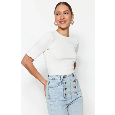 Afbeelding van Trendyol TWOSS23BZ00025 Volwassenen Vrouwen ecru S