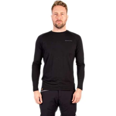 Afbeelding van Endura, Mannen, Functioneel overhemd, BaaBaa Blend Basislaag (lange mouw) (S, M), Zwart, M, S