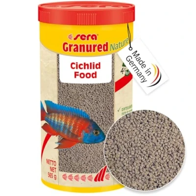 Afbeelding van sera Granured Nature 1000 ml (565 g) hoofdvoer voor kleinere carnivore cichliden, voer malawi en tanganjika