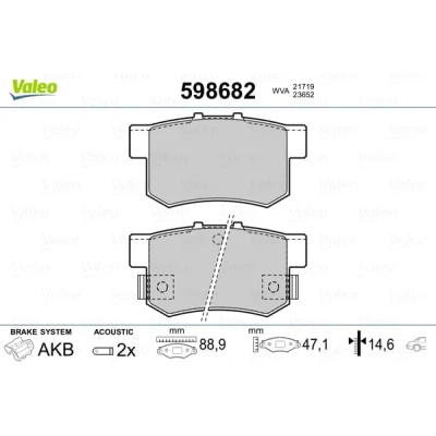Afbeelding van Valeo Remblokset 598682