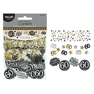 Afbeelding van Confetti Sparkling zilver goud 60 jaar.