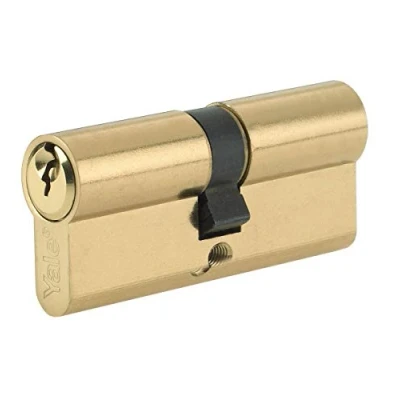 Afbeelding van YALE P ED3030 PB Euro dubbele cilinder, 3 sleutels meegeleverd, standaard veiligheid, zichtbaar verpakt, geschikt voor alle deurtypes, messing afwerking, 30:10:30 (70 mm)