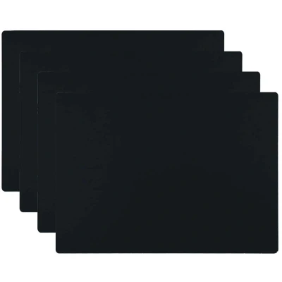 Afbeelding van HomeDo Grote waterdichte siliconen anti aanbak bakmat, antislip eettafelmat, keukenmat, hittebestendige isolatie werkbladbeschermkussens (zwart, 30 x 40 cm, 4 stuks)