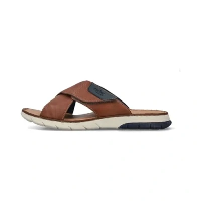 Afbeelding van Rieker Heren cognac/caramel pantoffels &amp; slippers maat 40