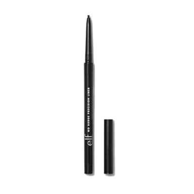 Afbeelding van e.l.f. No Budge Precision Eyeliner, langhoudende, crèmige eyeliner met ultrafijne punt voor nauwkeurig aanbrengen, veganistisch en dierproefvrij, zwart, 0,05 g