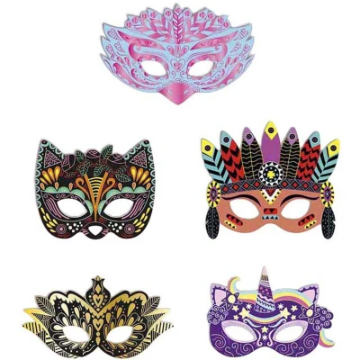 Afbeelding van Janod Scratch Art Feest Masker