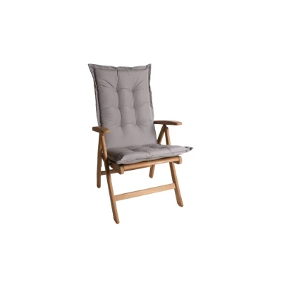 Afbeelding van Tuinkussen Hoge Rug Olefin Uni Grijs 8 cm dik
