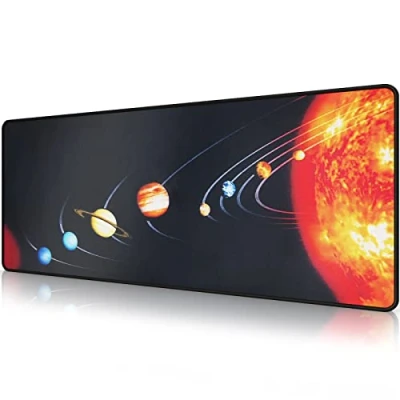 Afbeelding van EFISH Grote gamingmuismat(800 x 300 3mm) met gestikte randen, verlengde muismat, duurzame antislip basis van natuurlijk rubber, wasbaar toetsenbord, bureaukussen voor gamer, kantoor en thuis.