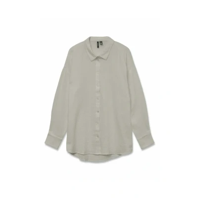 Afbeelding van Vero Moda Overhemdblouse, Dames, Maat: XS, Silver lining