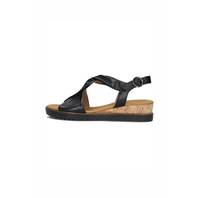 Afbeelding van Gabor 751.01 Sandalen Met Sleehak Dames Zwart Maat 38