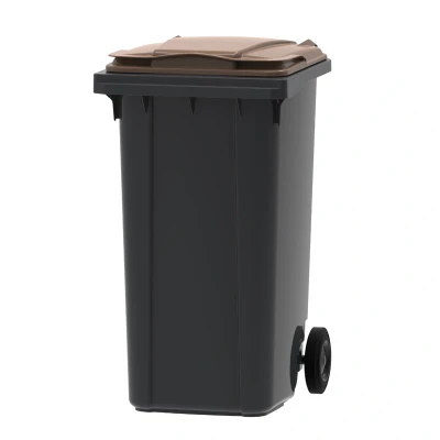 Afbeelding van Mini container 240 liter grijs/bruin
