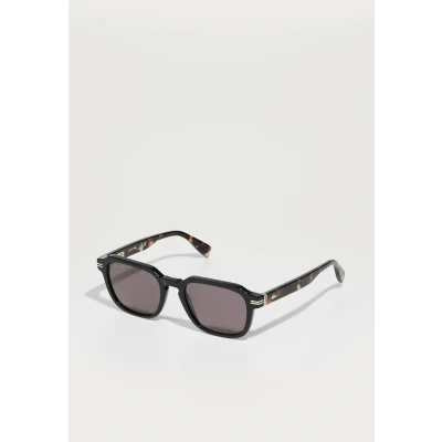 Afbeelding van Lacoste Zonnebril Heren L6046S Zwart/Havana met Effen Grijze Lens, Zwart/Havana, One Size
