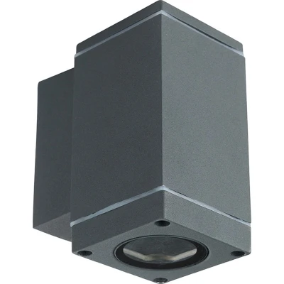 Afbeelding van V TAC VT 841 GU10 Buitenverlichting Wand Armatuur Donker Grijs IP44