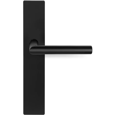 Afbeelding van Formani Deurkruk BASICS LB2 19P236SFC ongeveerd op schild blind mat zwart