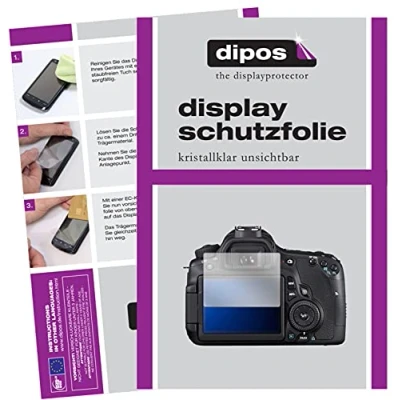 Afbeelding van dipos I 2x Beschermfolie helder geschikt voor Canon EOS 60D Folie screen protector