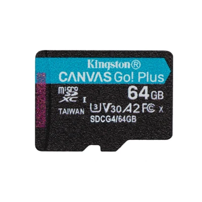 Afbeelding van 64GB microSDXC Canvas Go! Plus Gen4 200R A2 U3 enkel pakket zonder ada