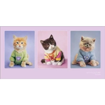Afbeelding van Kunstdruk Rachael Hale Kitty Couture 100x50cm