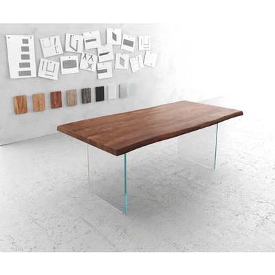Afbeelding van Eettafel Edge acacia bruin 200x100 XL verre Live