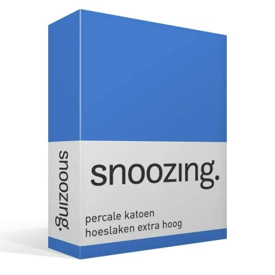 Afbeelding van Snoozing Hoeslaken Extra hoog Eenpersoons 70x200 cm Percale katoen Meermin