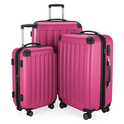 Afbeelding van HAUPTSTADTKOFFER SPREE 3 delige kofferset handbagage 55 cm, middelgrote koffer 65 grote reiskoffer 75 TSA, 4 wielen, magenta