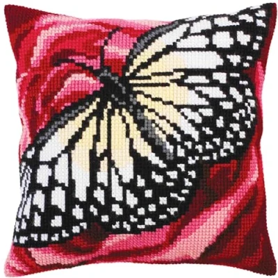 Afbeelding van Collection D&#039;Art Kussen KIT/Vlinder GRAFICS/40 x 40, Multi, 40 cm