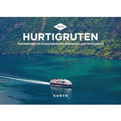 Afbeelding van Hurtigruten KUNTH Tischkalender 2025: Wochenkalender mit faszinierenden Fotomotiven und einem praktischen Terminplaner