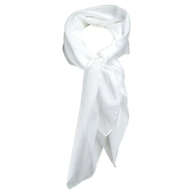 Afbeelding van TigerTie Fijne chiffon sjaal voor dames, effen kleur, afmetingen 58 cm x cm, wit, Nickituchgröße: ca. Länge Breite