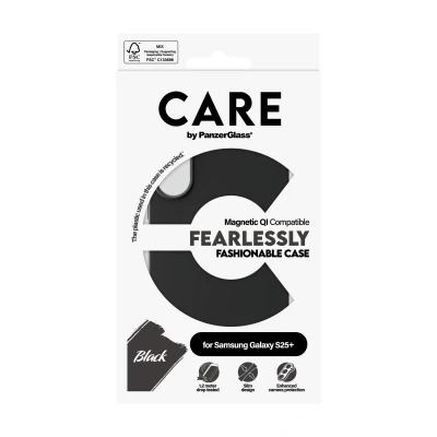 Afbeelding van CARE by PanzerGlass Fashionable Case Zwart w. QI Module Samsung S25 Plus