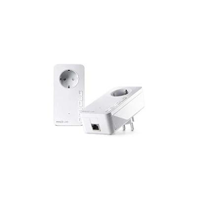 Afbeelding van Devolo Magic 8411, 1 1200 LAN Starter Kit dLAN 2.0: Powerline Starterkit voor betrouwbaar thuisnetwerk eenvoudig door muren en plafonds heen via de stroomkabel tot Mbit/s, wit
