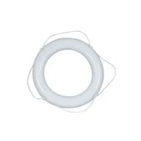 Afbeelding van Reddingsboei pvc wit 60cm met witte lijn