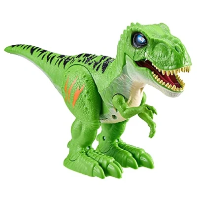 Afbeelding van Robo Alive Aanvallend T Rex Serie 2, dinosaurus speelgoed, op batterijen werkend robotspeelgoed (groen)