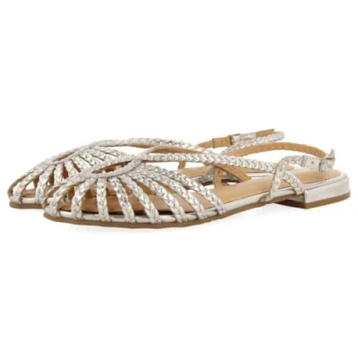 Afbeelding van Gioseppo Hingham Sandalen, Dames, Maat: 40, Silver coloured Kunststof/ textiel
