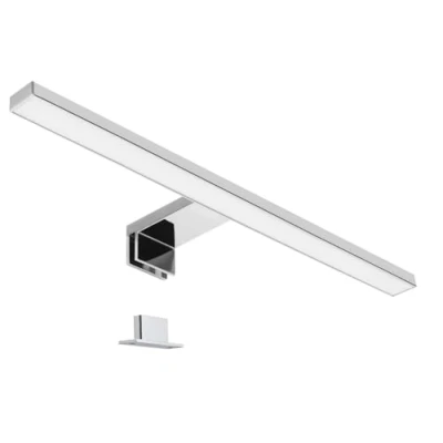 Afbeelding van LIGHTWORLD24 50cm LED spiegellamp, badkamerlamp, make uplamp, badkamer, opbouwlamp, kastverlichting, klemlamp, neutraal wit, 230V, 650LM, IP44, 7W