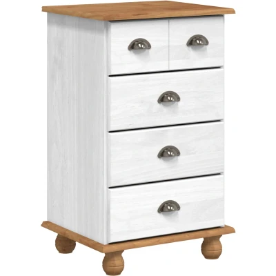 Afbeelding van vidaXL Ladekast &#039;ASKIM&#039;Wit 45,8x40x79 cm Massief Hout