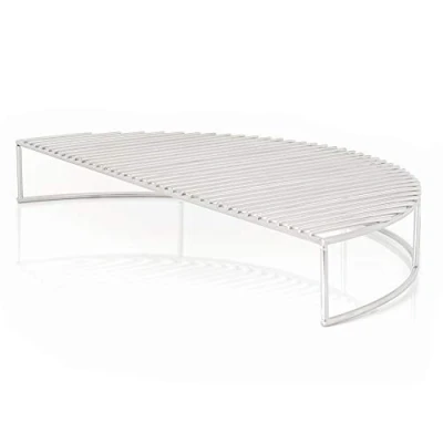 Afbeelding van BBQ Toro Roestvrij stalen warmhoudrooster rond 54,5 x 25,5 7,5 cm geschikt voor kogelgrill met Ø 57 grillrooster 2e niveau universeel warmingrek meer grilloppervlak verlengrek