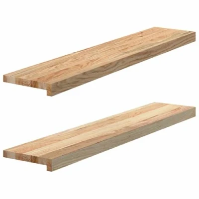 Afbeelding van vidaXL Vensterbanken 2 st onbehandeld 100x20x2 cm massief eikenhout